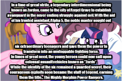 Size: 400x266 | Tagged: safe, princess cadance, twilight sparkle, unicorn twilight, alicorn, pony, unicorn, bed, bedtime story, blanket, book, bow, cadance's bedtime stories, chair, detailed background, duo, duo female, exploitable meme, female, females only, filly, filly twilight sparkle, hair bow, hoof hold, horn, image macro, looking at each other, looking up, meme, mighty morphin power rangers, mighty morphin power rangers the movie, multicolored mane, open mouth, pillow, pink coat, pink wings, power rangers, purple coat, purple eyes, sitting, smiling, spread wings, text, wings, younger