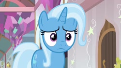 Size: 1920x1080 | Tagged: safe, derpibooru import, screencap, trixie, pony, unicorn, a horse shoe-in, female, mare, solo