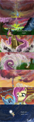 Size: 900x3150 | Tagged: safe, artist:chouwakaze, artist:lotusmist, fluttershy, rainbow dash, pegasus, pony, comic