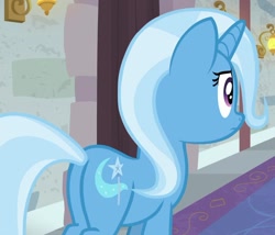 Size: 1028x881 | Tagged: safe, derpibooru import, screencap, trixie, pony, unicorn, a horse shoe-in, butt, cropped, female, mare, plot, solo