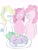 Size: 1200x1600 | Tagged: artist needed, safe, pinkie pie, spike, surprise, dragon, earth pony, pony, g1, g1 to g4, generation leap, pinkamena diane pie, trinity pie