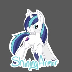 Size: 960x960 | Tagged: safe, artist:velocityraptor, shining armor, pony, unicorn, horn, male, solo, stallion, white coat