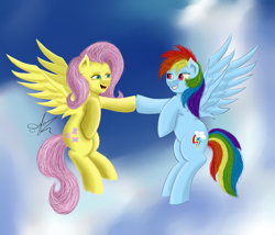 Size: 3500x3000 | Tagged: safe, artist:i-twistedfury-i, fluttershy, rainbow dash, pegasus, pony, female, high res, mare, wings