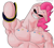 Size: 1500x1353 | Tagged: safe, artist:flowersimh, pinkie pie, earth pony, pony, dragon ball, dragon ball z, majin buu, parody