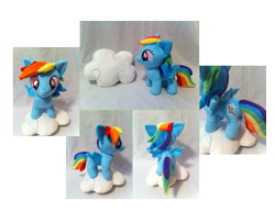 Size: 1534x1187 | Tagged: safe, artist:planetplush, rainbow dash, pegasus, pony, cloud, female, filly, irl, mare, photo, plushie, solo