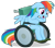 Size: 3000x2637 | Tagged: artist needed, safe, rainbow dash, pegasus, pony, high res, incorrect leg anatomy, wheelchair