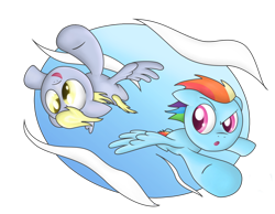 Size: 2500x1942 | Tagged: safe, artist:041744, derpy hooves, rainbow dash, pegasus, pony, female, mare