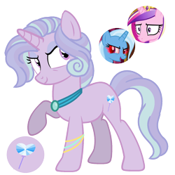 Size: 896x892 | Tagged: safe, artist:thatonecrazyartist18, derpibooru import, princess cadance, trixie, oc, alicorn, pony, base used, female, lesbian, magical lesbian spawn, offspring, parent:princess cadance, parent:trixie, parents:tridance, shipping, simple background, transparent background, tridance