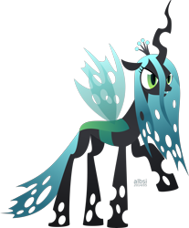 Size: 6224x7500 | Tagged: safe, artist:albsi, queen chrysalis, changeling, changeling queen, absurd resolution, simple background, solo, transparent background, vector