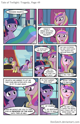 Size: 792x1224 | Tagged: safe, artist:donzatch, applejack, fluttershy, princess cadance, princess celestia, rainbow dash, rarity, twilight sparkle, twilight sparkle (alicorn), alicorn, earth pony, pegasus, pony, unicorn, comic:tale of twilight, carpet, comic, female, mare, red carpet