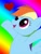 Size: 924x1224 | Tagged: safe, artist:iflysna94, rainbow dash, pegasus, pony, blue coat, female, heart, mare, multicolored mane, solo