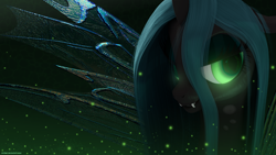 Size: 1920x1080 | Tagged: safe, artist:chritsel, queen chrysalis, changeling, changeling queen, 3d, female, solo