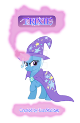 Size: 600x928 | Tagged: safe, artist:lunstarrise, derpibooru import, trixie, pony, deviantart watermark, obtrusive watermark, watermark