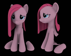 Size: 900x709 | Tagged: safe, artist:hashbro, pinkie pie, earth pony, pony, 3d, cute, cuteamena, pinkamena diane pie, sad, wip