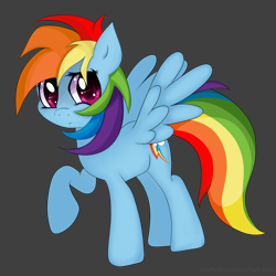 Size: 1500x1500 | Tagged: safe, artist:martybpix, rainbow dash, pegasus, pony, female, raised hoof, solo