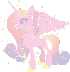 Size: 583x600 | Tagged: safe, artist:lionsca, princess cadance, alicorn, pony, crown, female, horn, mare, multicolored mane, solo