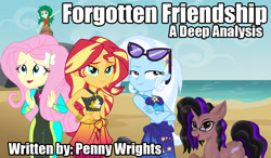 Size: 1168x684 | Tagged: safe, derpibooru import, fluttershy, sunset shimmer, trixie, wallflower blush, oc, oc:penny wrights, better together, equestria girls, forgotten friendship, analysis bronies, equestria daily