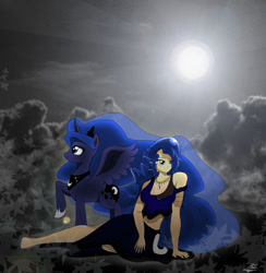 Size: 1024x1051 | Tagged: safe, artist:ohiekhe, princess luna, human, human ponidox, humanized