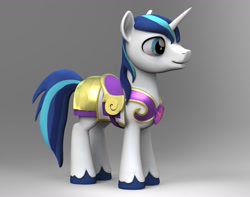 Size: 1280x1010 | Tagged: safe, artist:harikon, shining armor, pony, unicorn, 3d, horn, male, solo, stallion, white coat