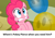 Size: 640x448 | Tagged: safe, edit, edited screencap, screencap, discord, pinkie pie, earth pony, pony, the return of harmony, balloon, calibri, clenched teeth, meta, text