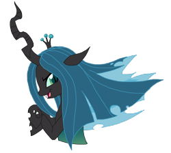 Size: 1407x1261 | Tagged: safe, artist:noxidamxv, queen chrysalis, changeling, changeling queen, female, grin, simple background, solo, transparent background, vector