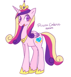 Size: 535x583 | Tagged: safe, artist:divided-s, princess cadance, alicorn, pony, female, horn, pixiv, solo
