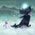 Size: 1027x1020 | Tagged: safe, screencap, princess luna, snowfall frost, starlight glimmer, alicorn, pony, unicorn, a hearth's warming tail, cloak, clothes, duo, female, frown, glare, glowing horn, hoof shoes, legs go all the way up, light spell, magic, mare, open mouth, pointing, snow, snowfall, spirit of hearth's warming yet to come