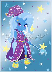 Size: 5100x7019 | Tagged: safe, artist:faerie-starv, derpibooru import, trixie, anthro, absurd resolution, hate, staff