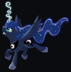 Size: 1507x1536 | Tagged: safe, artist:siekit442, princess luna, alicorn, pony, female, horn, magic, mare, solo