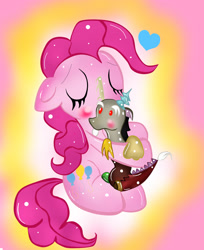 Size: 1600x1961 | Tagged: safe, artist:luna-sparkle, discord, pinkie pie, earth pony, pony, discopie, doll, female, male, plushie, shipping, straight