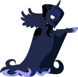 Size: 9027x8916 | Tagged: safe, artist:pappkarton, princess luna, alicorn, pony, a hearth's warming tail, absurd resolution, cloak, clothes, simple background, solo, spirit of hearth's warming yet to come, transparent background
