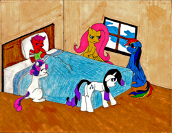 Size: 900x700 | Tagged: safe, artist:dchorror, fluttershy, rainbow dash, rarity, scootaloo, sweetie belle, pegasus, pony, unicorn