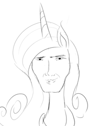Size: 584x822 | Tagged: artist needed, safe, princess cadance, alicorn, pony, handsome, handsome face, looking at you, wat