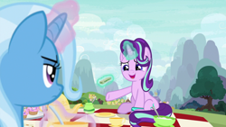 Size: 1920x1080 | Tagged: safe, derpibooru import, screencap, starlight glimmer, trixie, pony, unicorn, student counsel