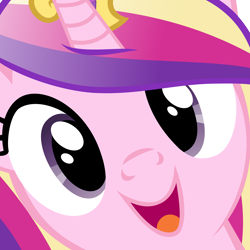 Size: 4800x4800 | Tagged: safe, artist:drpancakees, princess cadance, alicorn, pony, absurd resolution, close-up, cute, cutedance, face, female, hi anon, looking at you, mare, meme, meme origin, open mouth, open smile, smiling, smiling at you, solo