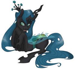 Size: 1280x1174 | Tagged: safe, artist:princess-hanners, queen chrysalis, changeling, changeling queen, female, solo