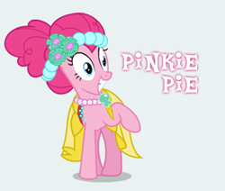 Size: 290x246 | Tagged: safe, pinkie pie, earth pony, pony, bridesmaid dress, clothes, dress, wedding