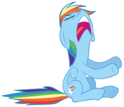 Size: 320x275 | Tagged: safe, rainbow dash, pegasus, pony, sonic rainboom (episode), my life is ruined, simple background, solo, transparent background, vector