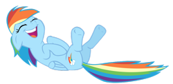 Size: 900x440 | Tagged: safe, rainbow dash, pegasus, pony, dragon quest, laughing, simple background, solo, transparent background, vector