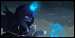 Size: 1280x657 | Tagged: safe, artist:jankrys00, princess luna, alicorn, pony, a hearth's warming tail, lunadoodle, solo, spirit of hearth's warming yet to come