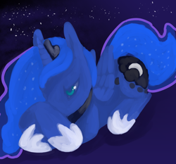 Size: 972x904 | Tagged: safe, artist:tempusfidgets, princess luna, alicorn, pony, angry, contemplative, moonbutt, solo, stars