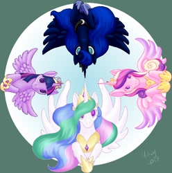 Size: 742x748 | Tagged: safe, artist:angermuffin, princess cadance, princess celestia, princess luna, twilight sparkle, twilight sparkle (alicorn), alicorn, pony, alicorn tetrarchy, female, mare