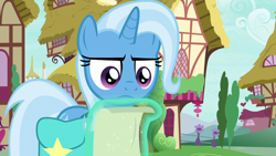 Size: 1280x720 | Tagged: safe, derpibooru import, screencap, trixie, pony, student counsel, solo