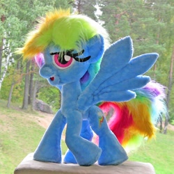 Size: 1500x1500 | Tagged: artist needed, dead source, safe, rainbow dash, auction, ebay, irl, nightmare fuel, photo, plushie