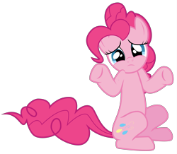 Size: 5335x4645 | Tagged: safe, artist:j-pony, pinkie pie, earth pony, pony, absurd resolution, shrug, simple background, transparent background, vector