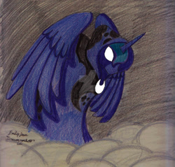 Size: 1600x1530 | Tagged: safe, artist:dracocrochet, princess luna, alicorn, pony, a hearth's warming tail, solo, spirit of hearth's warming yet to come