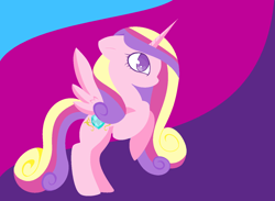 Size: 1464x1070 | Tagged: safe, artist:csox, princess cadance, alicorn, pony, crown, female, horn, mare, multicolored mane, solo