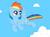 Size: 946x704 | Tagged: safe, artist:graciegirl328, rainbow dash, pegasus, pony, female, mare, simple background, solo