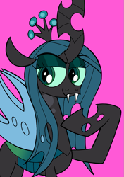 Size: 909x1288 | Tagged: safe, artist:jay muniz, queen chrysalis, changeling, changeling queen, female, solo