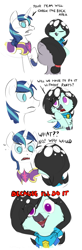 Size: 318x965 | Tagged: safe, artist:furseiseki, shining armor, oc, griffon, pony, unicorn, comic